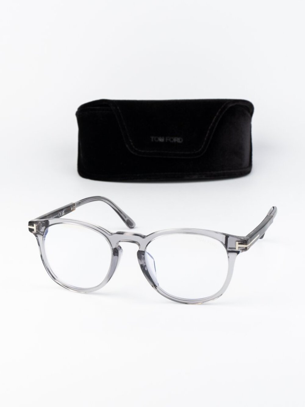 Tom Ford Women Eyeglasses Grey Round FT5891-F-B 020 NEW AUTHENTIC